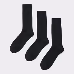 Gu By Uniqlo reGular Socks 3p - 09 BLACK/2729 cm