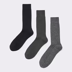 Gu By Uniqlo reGular Socks 3p - 09 BLACK/2729 cm