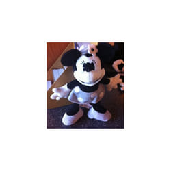 Disney Minnie Mouse Black and White Collectible Plush Doll NEW