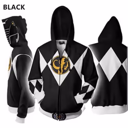 Men Women Sweatshirt Power Samurai Rangers Cosplay Hoodie Costume Superhero Cosplay Halloween Party Streetwear Tops - black,  ...