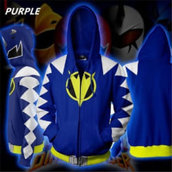 Men Women Sweatshirt Power Samurai Rangers Cosplay Hoodie Costume Superhero Cosplay Halloween Party Streetwear Tops - purple, XL
