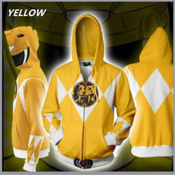 Men Women Sweatshirt Power Samurai Rangers Cosplay Hoodie Costume Superhero Cosplay Halloween Party Streetwear Tops - yellow, XXXL