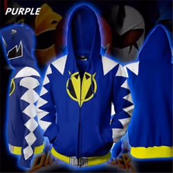 Men Women Sweatshirt Power Samurai Rangers Cosplay Hoodie Costume Superhero Cosplay Halloween Party Streetwear Tops - white, XXL