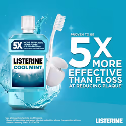 Listerine Cool Mint Mouthwash Pack of 4 (4 x 750ml), Helps Kill Up to 99% of Germs Left After Brushing and Reduce Plaque, Mouthwash to Freshen Breath