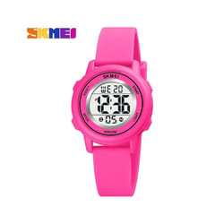 Colorful Kids Boys Girls Led Digital Watch Waterproof Alarm - Rose Red
