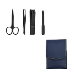 4pcs/Set Xiaomi Manicure Cutters Nail Clipper Set Household Stainless Steel Ear Spoon Nail Clippers Pedicure Nail Scissors Tool - blue