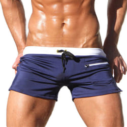 Men Swimming Shorts Swimwear Swim Briefs Underwear Boxer Trunks Pants Summer - Navy Blue, S