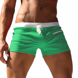 Men Swimming Shorts Swimwear Swim Briefs Underwear Boxer Trunks Pants Summer - Green, M