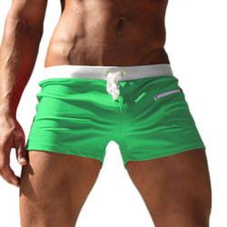 Men Swimming Shorts Swimwear Swim Briefs Underwear Boxer Trunks Pants Summer - Green, M