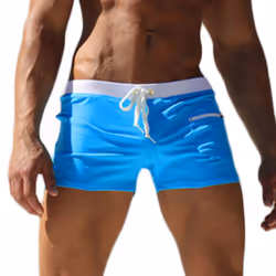 Men Swimming Shorts Swimwear Swim Briefs Underwear Boxer Trunks Pants Summer - Blue , L