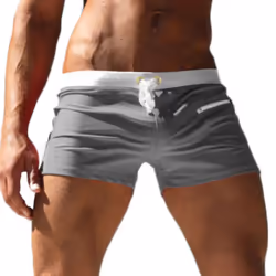 Men Swimming Shorts Swimwear Swim Briefs Underwear Boxer Trunks Pants Summer - Grey, M