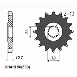 Chain Pinion; SUNSTAR; 16