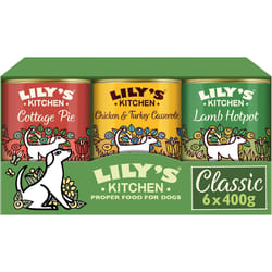 Lily's Kitchen Natural Adult Wet Dog Food Tins Classic Dinners Variety Pack 6 x 400g