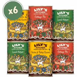 Lily's Kitchen Natural Adult Wet Dog Food Tins Classic Dinners Variety Pack 6 x 400g
