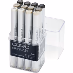 Copic Sketch Set "Warm Grey", 12 pcs