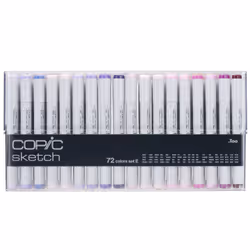 Copic Sketch Set E, 72 pcs, 72 pc(s), Multicolour, Chisel/Brush tip, Alcohol-based ink, Adult/Child, 16 mm