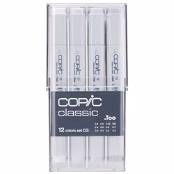 Copic Classic set Cool Gray (CG), 12 pcs, 12 pc(s), Cool gray, Grey, Chisel/Fine tip, Rectangle, Alcohol-based ink, Adult/Chi ...