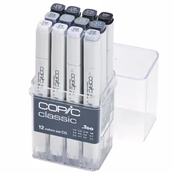 Copic Classic set Cool Gray (CG), 12 pcs