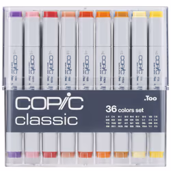 Copic Classic Basic-Set, 36 pcs, 36 pc(s), Multicolour, Chisel/Fine tip, Rectangle, Alcohol-based ink, Adult/Child