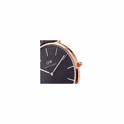 Daniel Wellington Classic Cornwall, Black/Rose Gold Watch, 40mm, NATO, for Men