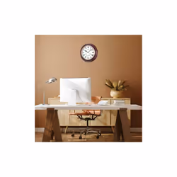 Seiko Round Dark Wooden Westminster Chime Battery Wall Clock QXH202B