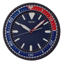 Seiko Blue & Red Round Battery Wall Clock, Silent, Luminous QXA791J