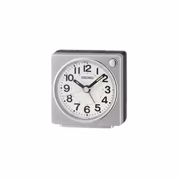 Seiko Clocks Alarm Clock, Gray, Rectangular