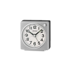 Seiko Clocks Alarm Clock, Gray, Rectangular