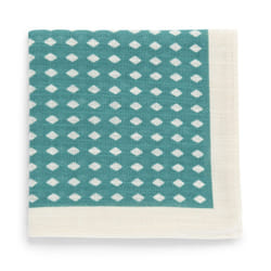 Kolo Topdrawer Japanese Handkerchief  100% Cotton  Abacus Pattern  Green