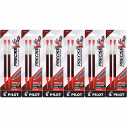 Value Pack of 6 - Pilot Precise V5 RT Liquid Ink Refill 2-Pack for Retractable Rolling Ball Pens Extra Fine Point Red Ink ...