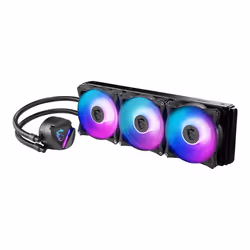 MSI MAG CORELIQUID 360R V2 Liquid CPU Cooler '360mm Radiator, 3x 120mm ARGB PWM Fan, ARGB lighting, Center Supported, Compatible with Intel and AMD Platforms, Latest LGA 1700 ready'
