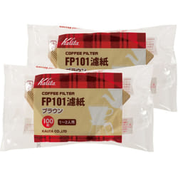Carita Coffee Filter FP101 Filter Paper  Brown  For 1-2 People  100 Sheets x 2 Bags Set #11111