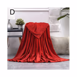 Coral Fleece Blanket Soft Luxury Warm Home Sofa Bed Throw Living Room - Red, 200x230cm