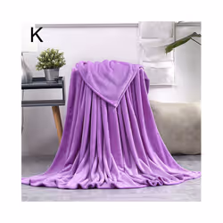 Coral Fleece Blanket Soft Luxury Warm Home Sofa Bed Throw Living Room - Purple, 150x200cm