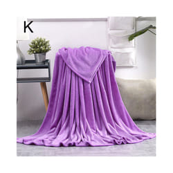 Coral Fleece Blanket Soft Luxury Warm Home Sofa Bed Throw Living Room - Purple, 150x200cm