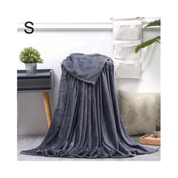 Coral Fleece Blanket Soft Luxury Warm Home Sofa Bed Throw Living Room - Dark grey, 70x100cm