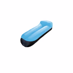 Outdoor Inflatable Sofa Lazy Air Bed Lounger Chair Sleeping Bean Bag Mattress - Black/Blue