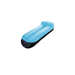 Outdoor Inflatable Sofa Lazy Air Bed Lounger Chair Sleeping Bean Bag Mattress - Black/Blue