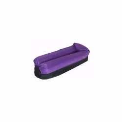 Outdoor Inflatable Sofa Lazy Air Bed Lounger Chair Sleeping Bean Bag Mattress - Black/Purple