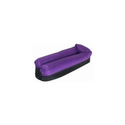 Outdoor Inflatable Sofa Lazy Air Bed Lounger Chair Sleeping Bean Bag Mattress - Black/Purple