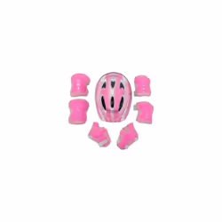Kids Safety Helmet Boys Girls Skateboard Cycling Bike Knee Elbow Pads 7In Set UK - Pink