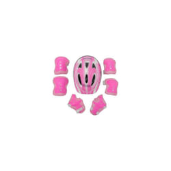 Kids Safety Helmet Boys Girls Skateboard Cycling Bike Knee Elbow Pads 7In Set UK - Pink