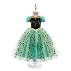 Girls Dresses Frozen Anna Fancy Dress Up Costume Princess Birthday Party Dress - 6-7