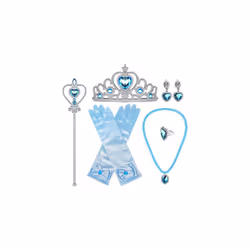 Princess Accessories Set Frozen Anna Elsa Girls Birthday Party Fancy Dress Up - Blue