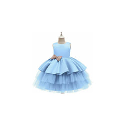 Baby Kids Flower Girls Bridesmaid Dress Party Formal Wedding Birthday Princess - 3-4, Blue
