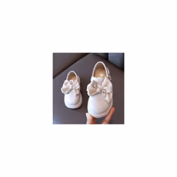 Girls Party Leather Shoes Toddler Baby Kids School Wedding Party shoes Size UK - Beige, UK 1.5