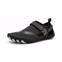 Womens Mens Water Shoes Aqua Beach Swim Barefoot Non Slip Surfing Shoes - Black, UK2.5=EU 35