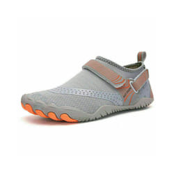 Womens Mens Water Shoes Aqua Beach Swim Barefoot Non Slip Surfing Shoes - Grey, UK 13kids=EU31