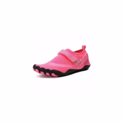 Womens Mens Water Shoes Aqua Beach Swim Barefoot Non Slip Surfing Shoes - Rose Red, UK 1.5=EU 33