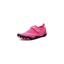 Womens Mens Water Shoes Aqua Beach Swim Barefoot Non Slip Surfing Shoes - Rose Red, UK 1.5=EU 33
